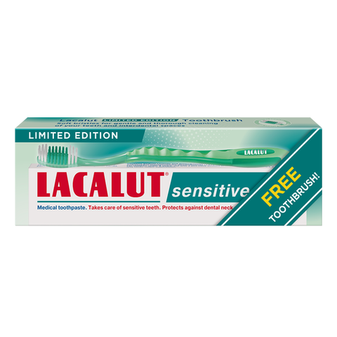 Lacalut Sensitive Toothpaste 75ml + Toothbrush Free