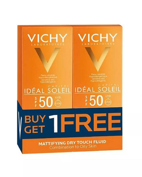 Vichy Capital Soleil Dry Touch Anti Shine Sunscreen for Combination to Oily Skin SPF50 (combo pack