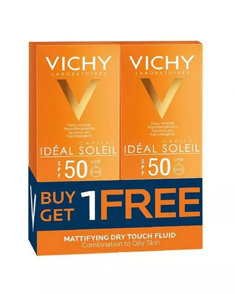 Vichy Capital Soleil SPF 50 Mattifying Dry Touch Fluid - Offer Pack