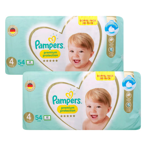 Pampers Premium Protection Diapers Size 4 - 54's (Doppel -Pack Big pack