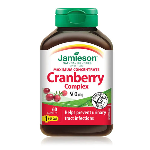 JAMIESON CRANBERRY 500MG CAPSULE 60'S - - Essential Supplements - - PharmaCare Online