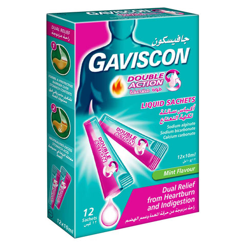 Gaviscon Double Action Mint Liquid Sachets 12S