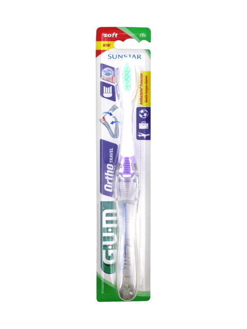 Gum 125 Ortho Travel Toothbrush, Soft