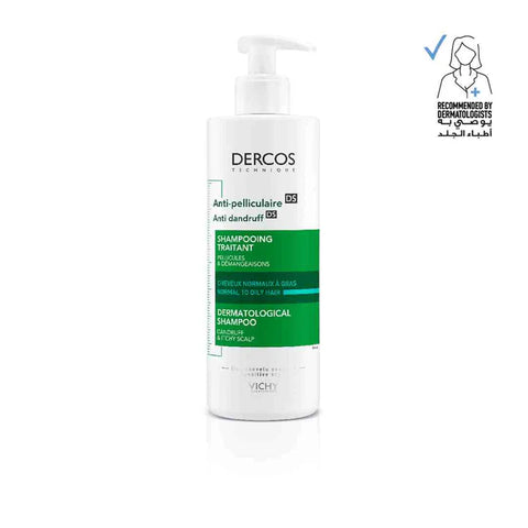 Vichy Dercos Anti-Dandruff Shampoo for Normal to Oily Hair, 390 ML