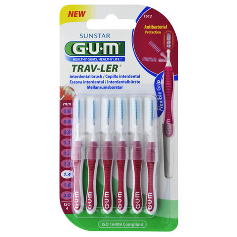 Gum 1612 Trav-Ler Interdental Brush, 1.4 MM