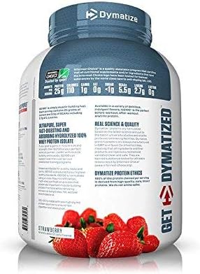 Dymatize ISO 100 Hydrolyzed Whey Protein Isolate - Strawberry, 5 Lbs