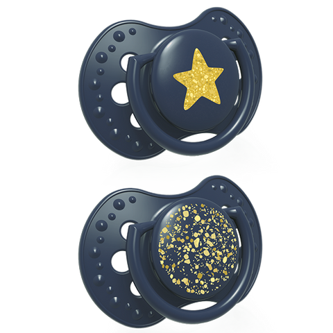 Lovi Soother Stardust (Blue-22/895), 2 Pcs - 18m+