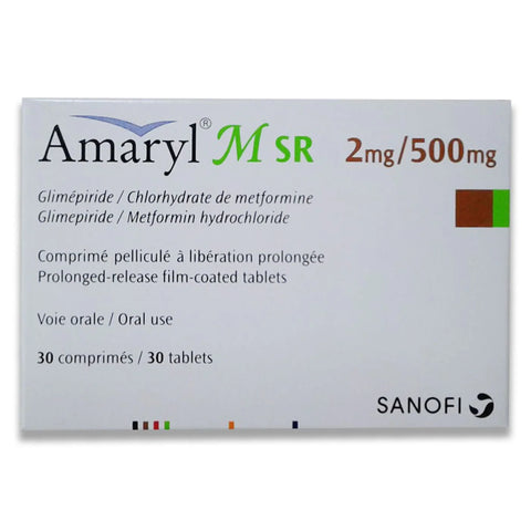 Amaryl M Sr 2/500 Mg Tab 30's
