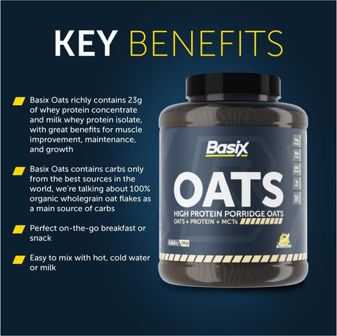 Basix Whey Protien Porridge - Oats Banana, 3 Kg