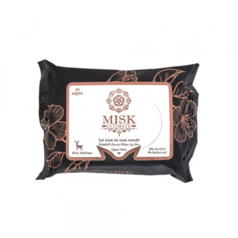 Misk Intimate Wipes, 20 Wipes