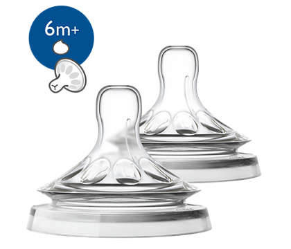 Avent Natural Thick Feed Teats 6M+,Scf046/27
