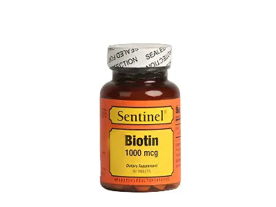 SENTINEL BIOTIN 1000MCG TABLET 30'S - - Essential Supplements, Hair Care - - PharmaCare Online