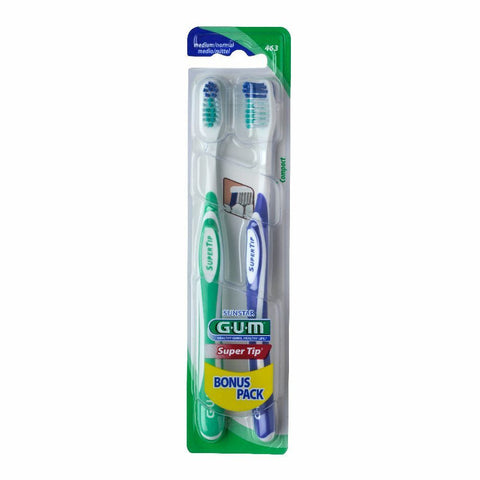Gum 463 Toothbrush Super Tip Bonus Pack