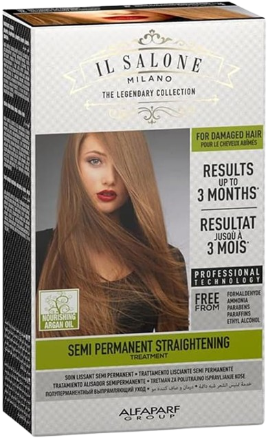 ALFAPARF Milano Salone Semi-Permanent Straightening Treatment for Damaged Hair, 195 ML