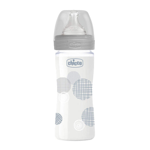 Chicco Wb Glass Bottle Silicone,240 ML