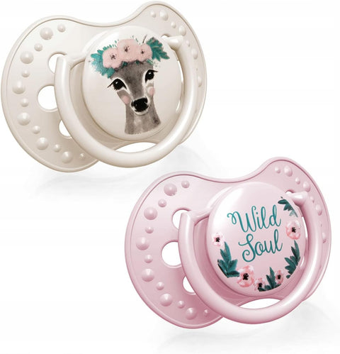 LOVI Soother Wild Soul for Girls (22/883), 2 Pcs - 3 to 6m
