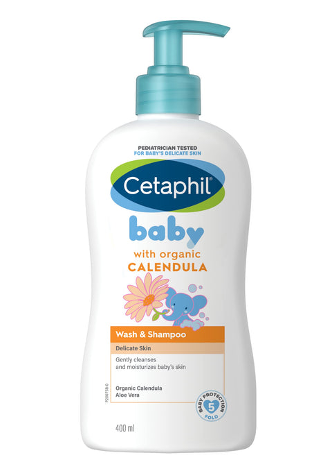 Cetaphil Baby Calendula Wash & Shampoo,400 ML