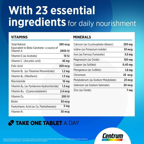 Centrum Multivitamin For Men Tablet 60's