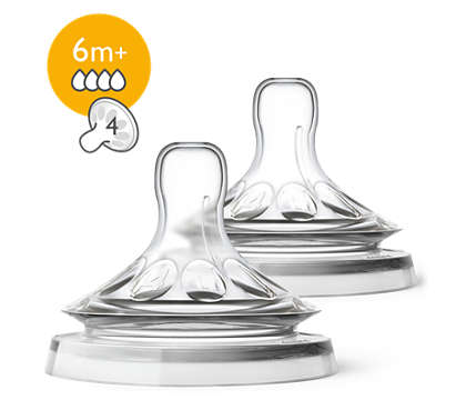 Avent Natural Feeding Teats Scf044/27,6 Month,2 Packs
