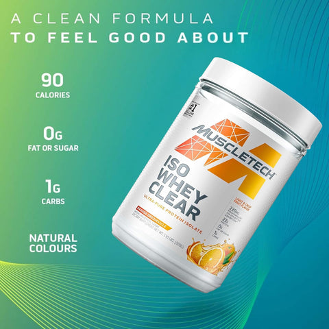 Muscletech Clear Whey Protein Isolate - Orange Dreamsicle, 1.1 Lbs