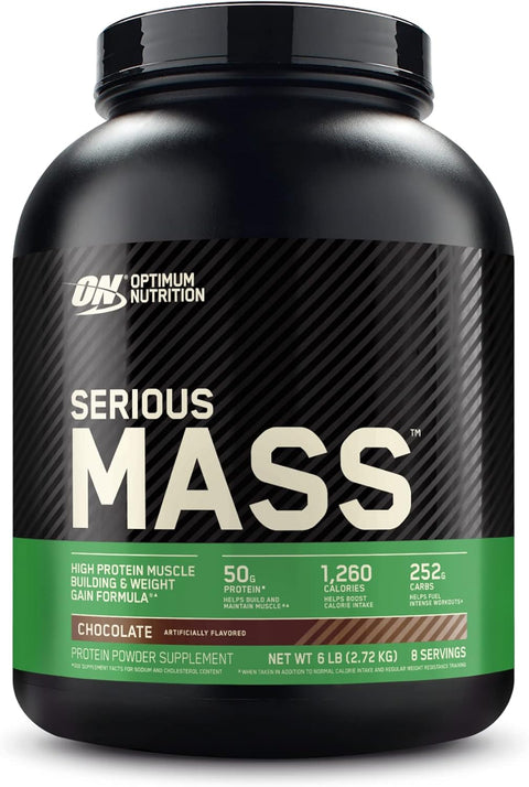 Optimum Nutrition Serious Mass Gainer - Chocolate, 6 Lbs