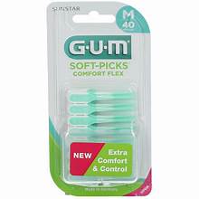 Gum 670 Soft Picks Comfort Flex Regular Medium, 40's