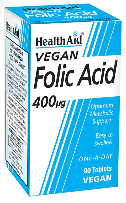HEALTH AID FOLIC ACID 400MCG TABLET 90'S - - healthaid, Mother Care, Nutrition, Vitamins&Minerals - - PharmaCare Online