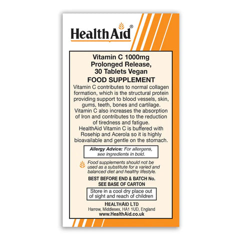 Health Aid Vitamin C 1000 Mg Tablet 30'S