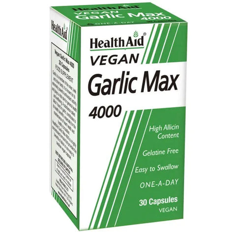 HEALTH AID GARLIC MAX 4000MG TABLET 30'S - - Essential Supplements, healthaid, Herbal Supplements, Nutrition - - PharmaCare Online