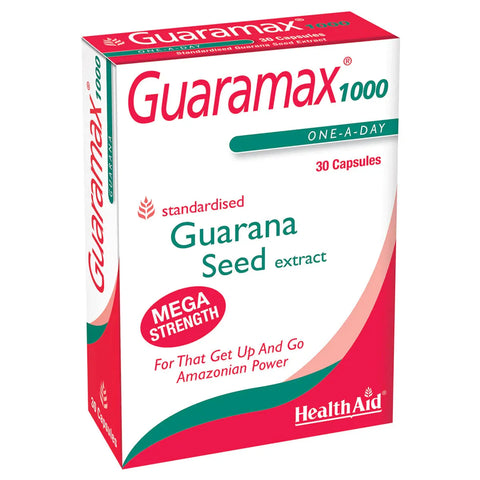 HEALTH AID GUARAMAX 1000MG GUARANA CAPSULE 30'S -  - Essential Supplements, Sports Nutrition, Stress & Fatigue Care -  - PharmaCare Online
