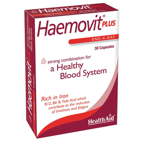 HEALTH AID HAEMOVIT CAPSULES 30'S - - Essential Supplements, Pregnancy Care, Vitamins & Minerals, Women Care - - PharmaCare Online
