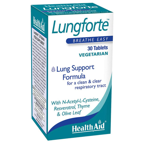 HEALTH AID LUNGFORTE VEGAN TABLET 30'S - - Covid Care, Essential Supplements - - PharmaCare Online