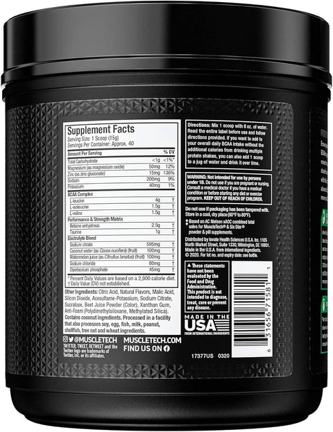 Muscletech Amino Build Post Work Out - Strawberry & Watermelon, 40 Servings