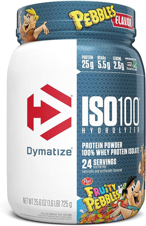 Dymatize ISO 100 Hydrolyzed Whey Protein Isolate - Fruity Pebbles, 1.34 Lbs