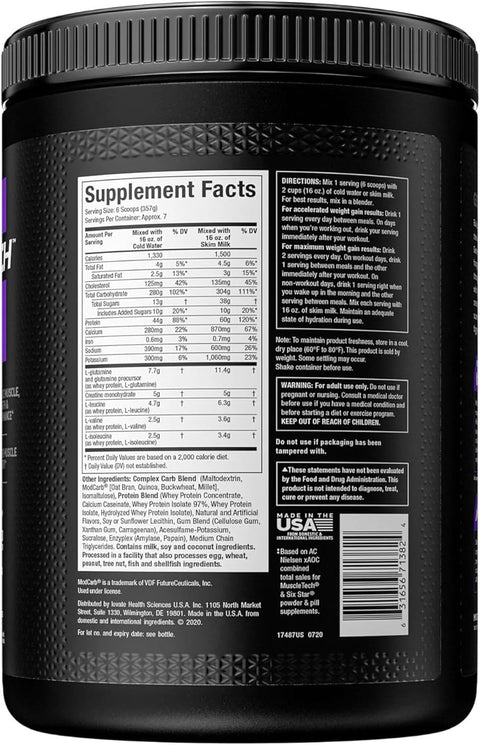 Muscletech 100% Mass Gainer - Vanilla Milkshake, 5.15 Lbs