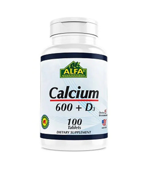 Alfa Calcium 600 + Vitamin Tablet D 100'S