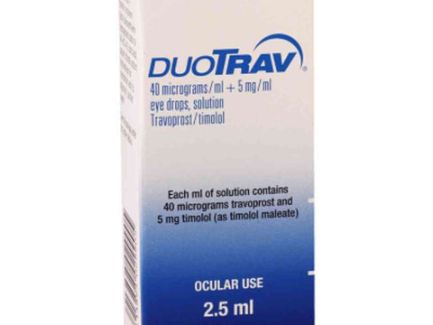 Duotrav Eye Drops 40/5Mcg 2.5 ML