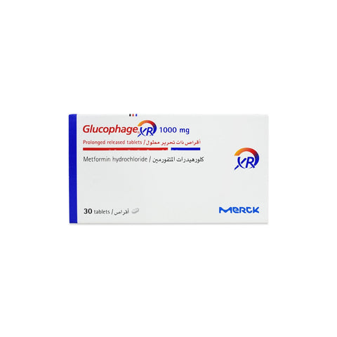 Glucophage XR 1000 Mg Tablet 30'S