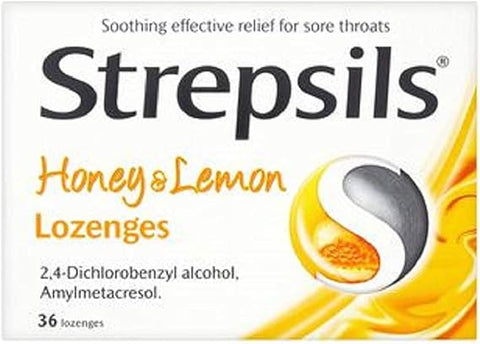 STREPSILS HONEY & LEMON LOZENGES 36S