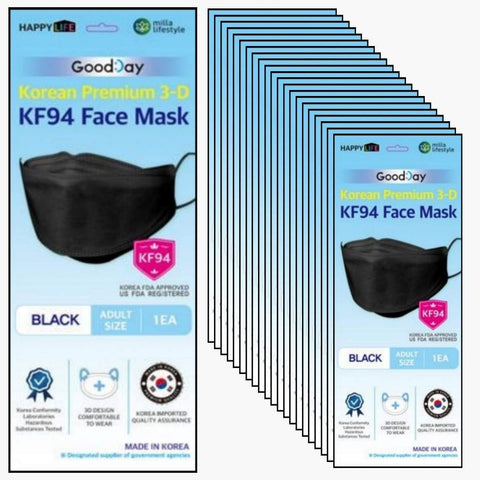 Covi Care Kf 94 Mask For Adult- Balck 10's