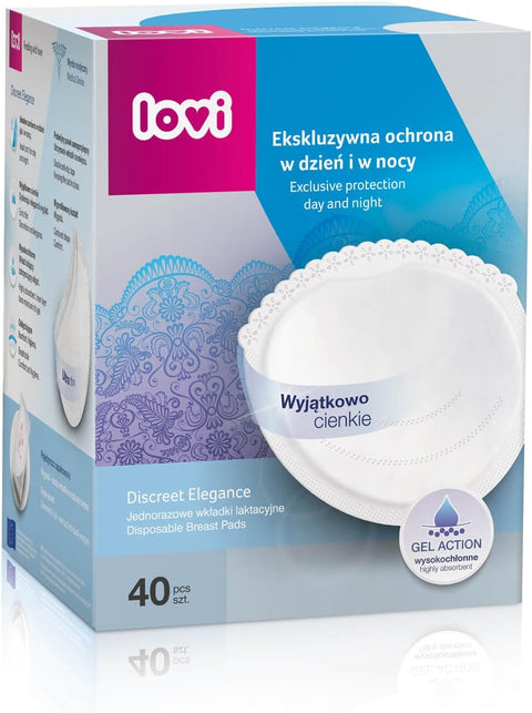 Lovi Discreet Elegance Breast Pads(White-19/602), 40 Pcs