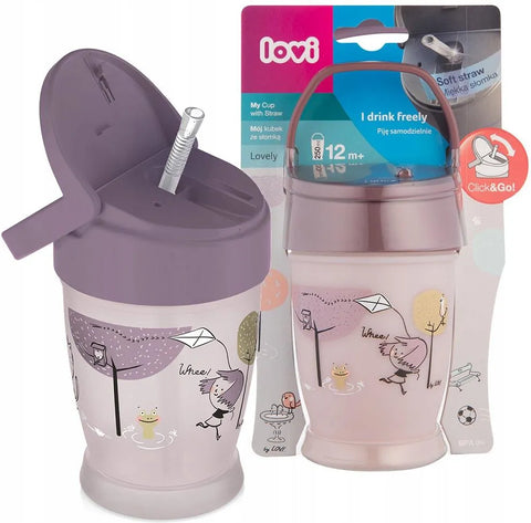 Lovi Cup with Straw JUNIOR (Lovely Girl-35/354), 250 Ml - 11m+