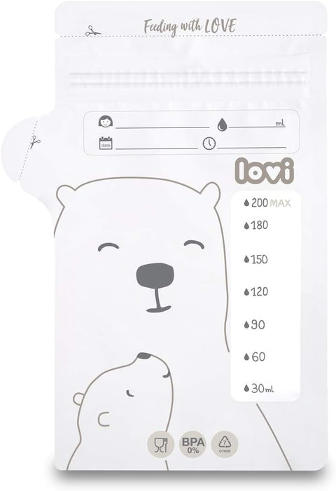 Lovi Breast Milk Storage Bags (12/208), 25 Pcs