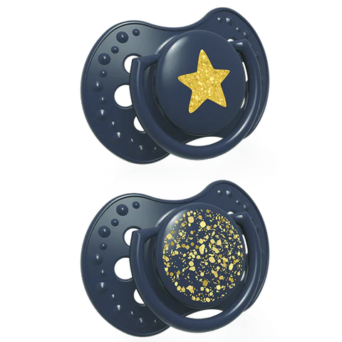 LOVI Soother Stardust (Blue-22/894), 2 Pcs - 6 to 18m