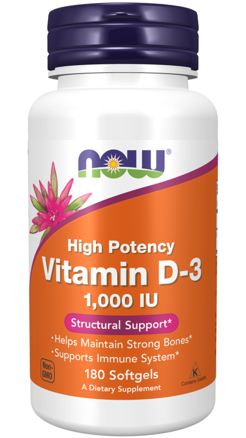 Now Vitamin D3-1000Iu Capsule 180'S