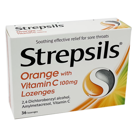 STREPSILS ORANGE&VIT C 36S