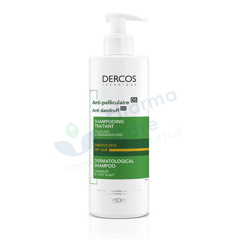 Vichy Dercos Anti-Dandruff Shampoo for Normal to Dry Hair, 390 ML