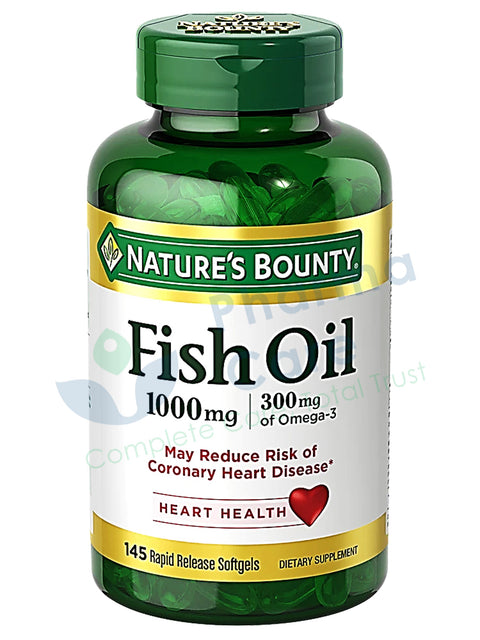 NATURE'S BOUNTY FISH OIL 1000MG OMEGA 3 SOFTGEL 145s