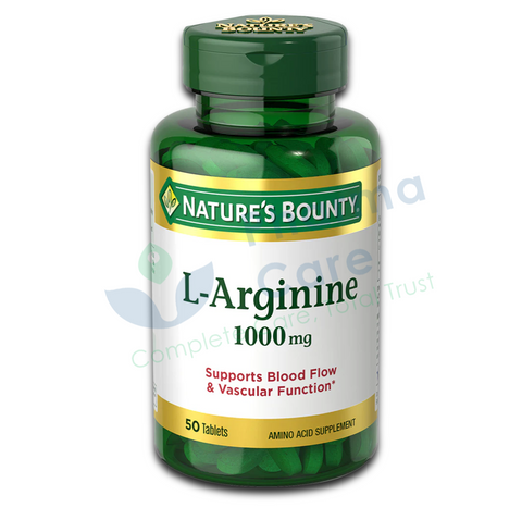 NATURE'S BOUNTY L-ARGININE 1000MG TAB 50s