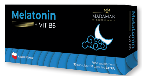 Madamar Melatonin and Vitamin B6 Capsules 40 s